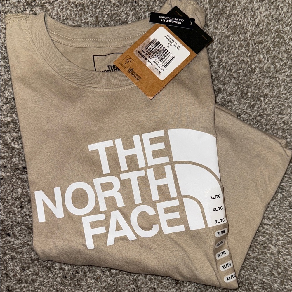 The North Face Men's Beige Short Sleeve Tee